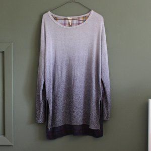 Ombre Plaid Top